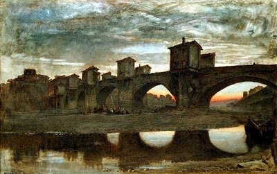Ponte alla Grecia, før riving, Firenze av Albert Goodwin
