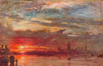 Westminster Sunset, 1900 av Albert Goodwin