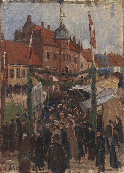 Marked på Stege Torv av Albert Gottschalk