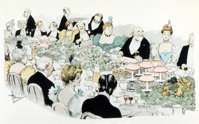 Middag av A. Guillaume i 1908 (tegning) av Albert Guillaume