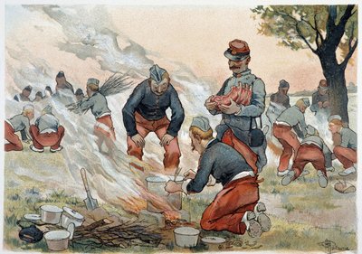 La Meals - i "" Military album"" av Albert Guillaume (1873-1942), ca. 1900 av Albert Guillaume