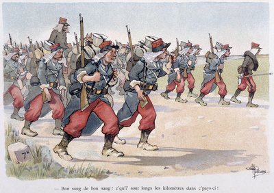 Regiment på marsj - i "" Military Album"" av Albert Guillaume (1873-1942), ca. 1900 av Albert Guillaume