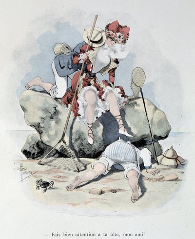 Strendene ved kanalen på begynnelsen av århundret, i ""Stars of the Sea"" av Guillaume av Albert Guillaume