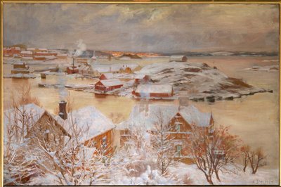 En dag i desember (maleri på lerret) av Albert Gustaf Aristides Edelfelt