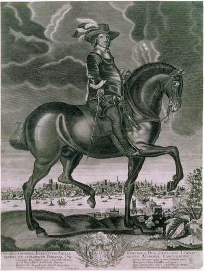 Ridesportrett av Oliver Cromwell, c1655 av Albert Haelwegh