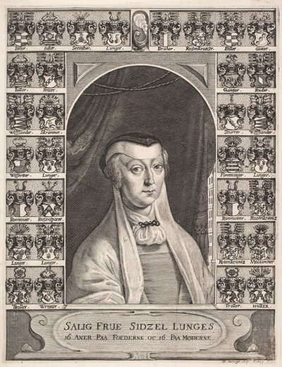 Sittende lunge. Minneark av Albert Haelwegh