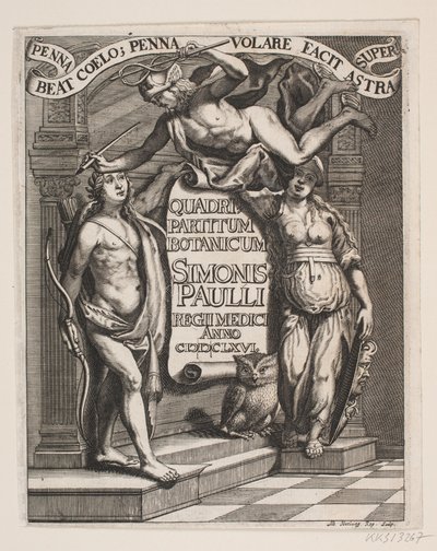 Titelblad til Simon Paulli, "Quadripartitum Botanicum", 1667 av Albert Haelwegh