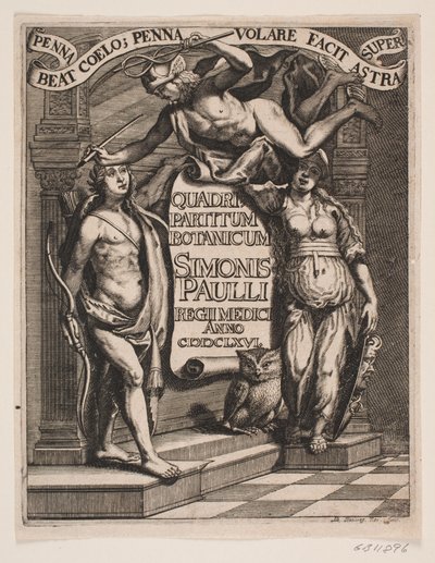 Titelblad til Simon Paulli, "Quadripartitum Botanicum", 1667 av Albert Haelwegh