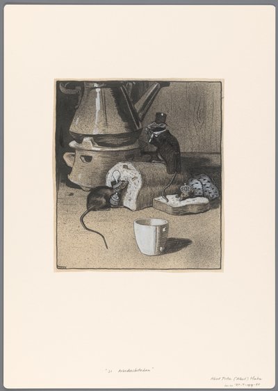 Design for en politisk tegneserie: The Greedy Rodents. Til arbeidernes sandwich av Albert Hahn (I)