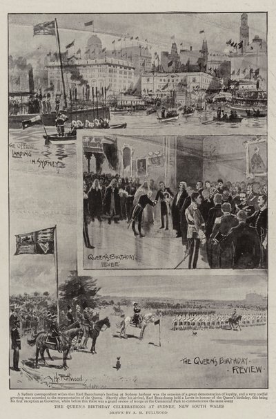 Dronningens bursdagsfeiring i Sydney, New South Wales av Albert Henry Fullwood