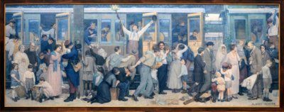 De håretes avgang - august 1914 av Albert Herter