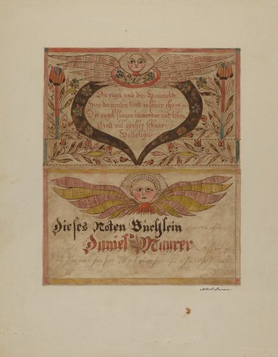 Manuskript og miniatyr, ca. 1937. av Albert J. Levone