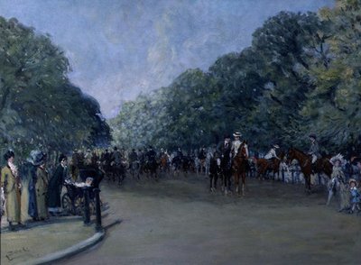 Rotten Row, Hyde Park (olje på lerret) av Albert Jnr. Ludovici