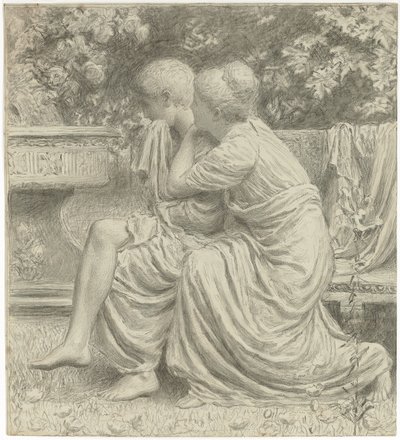 Tegneserie for "En idyll", av Albert Joseph Moore