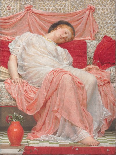 Jasmine (olje på lerret) av Albert Joseph Moore