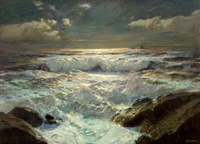 Langskipsfyret (olje på lerret) av Albert Julius Olsson