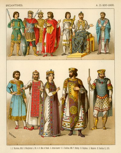 Bysantinsk kostyme 800-1000 e.Kr av Albert Kretschmer