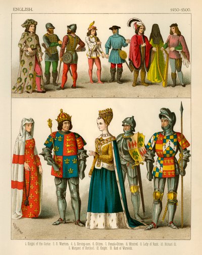 Engelsk kostyme 1450-1500 av Albert Kretschmer