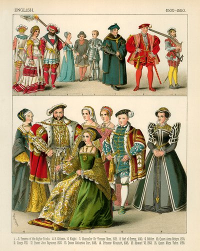 Engelsk kostyme 1500-1550 av Albert Kretschmer