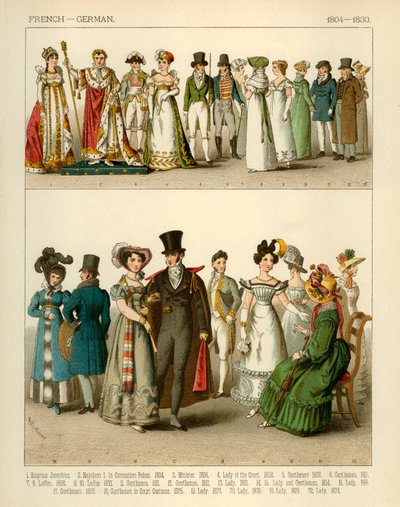 Franske og tyske kostymer 1804-1830 av Albert Kretschmer
