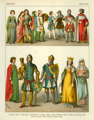 Tysk drakt 1300-1350 av Albert Kretschmer