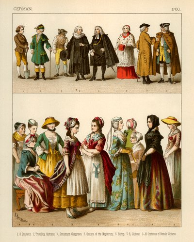 Tyske kostymer 1700 av Albert Kretschmer