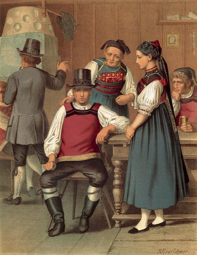Tysk drakt, Baden, Rickesbach av Albert Kretschmer