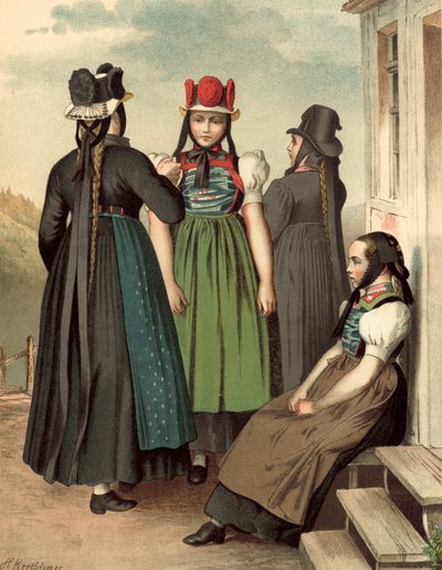 Tysk drakt, Baden, St Georgen, Tennenbronn av Albert Kretschmer