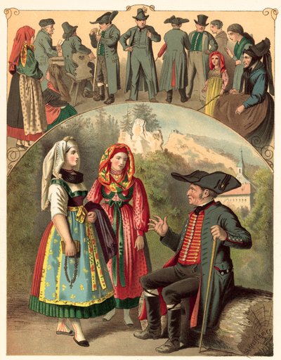 Tysk drakt, Bavaria Frankische-Schweiz av Albert Kretschmer