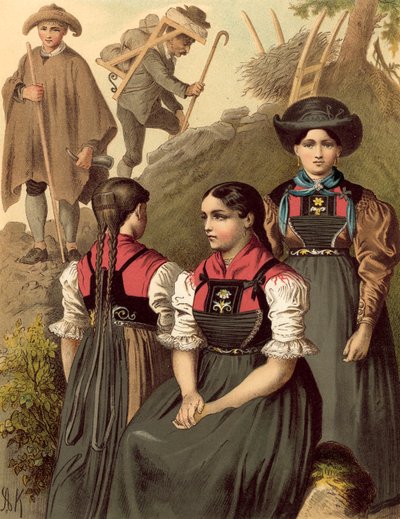 Tysk drakt, Tyrol, Lechthal av Albert Kretschmer