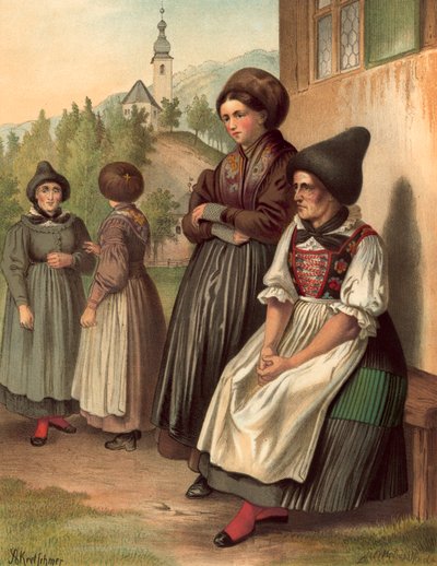 Tysk drakt, Tyrol, Ober-Innthal av Albert Kretschmer