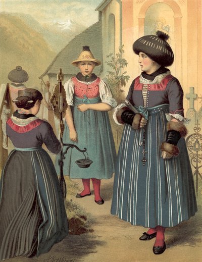 Tysk drakt, Tyrol, Passeyer av Albert Kretschmer