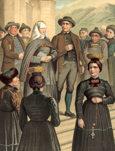 Tysk drakt, Vorarlberg, Bregenzerwald av Albert Kretschmer