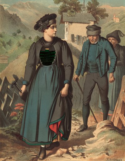 Tysk drakt, Vorarlberg, Klosterthal av Albert Kretschmer