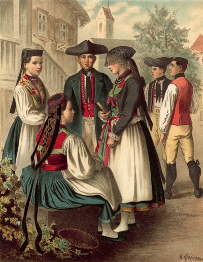 Tysk drakt, Wurtemberg Betzingen av Albert Kretschmer