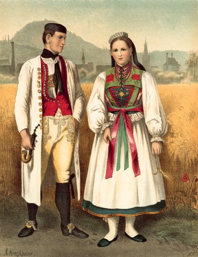 Tysk drakt, Wurtemberg Betzingen av Albert Kretschmer