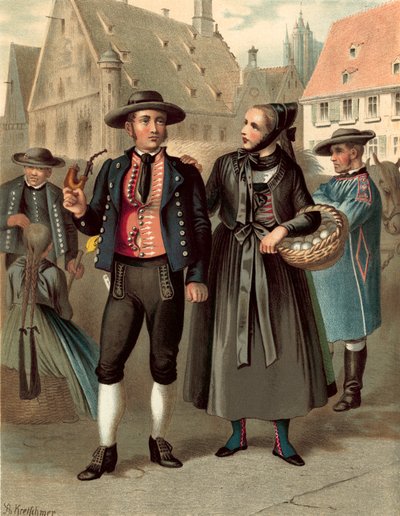 Tysk drakt, Wurtemberg Ulm av Albert Kretschmer