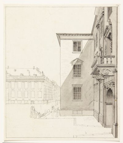 Kongens Nytorv. En del av Charlottenborg og Thotts herskapshus av Albert Küchler