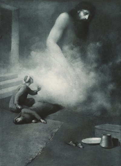 Aladdin and the Genie, 1897 av Albert Letchford