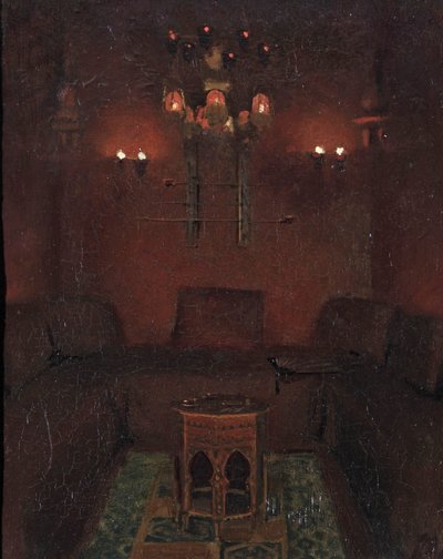 Interiør av Sir Richard Burtons kapell, 1889 av Albert Letchford