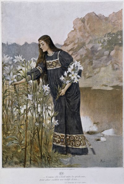 En kvinne blåser iris - av Lynch, tidlig på 1900-tallet av Albert Lynch