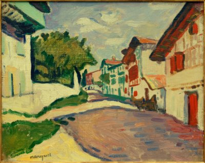 A.Marquet, Sunny Street i Ciboure av Albert Marquet