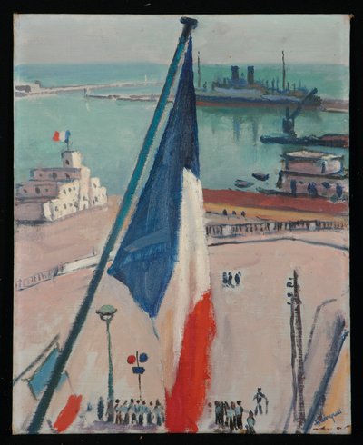 Alger, flaggene (olje på artistens tavle) av Albert Marquet