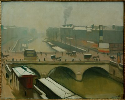 Utsikt over Pont St. Michel i Paris av Albert Marquet