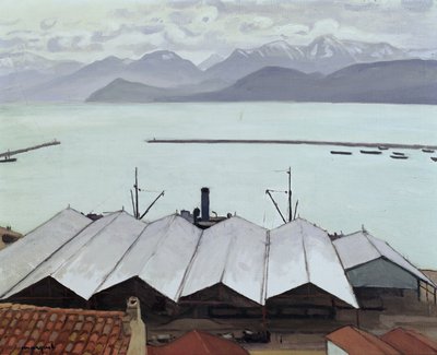 Bougie, Algerie havn (olje på lerret) av Albert Marquet