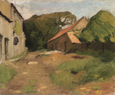Gårdstun på La Percaillerie (Normandie) av Albert Marquet