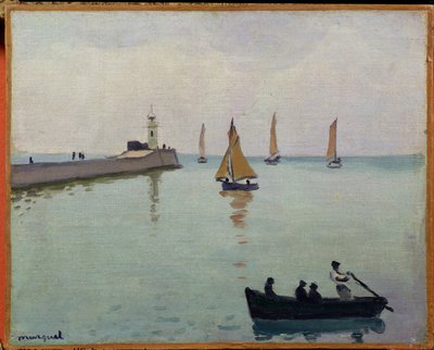 Inngang til havnen (olje på lerret) av Albert Marquet