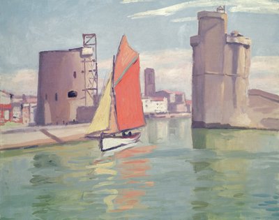 La Rochelle, de to tårnene i den gamle havnen sett fra den ytre havnen av Albert Marquet