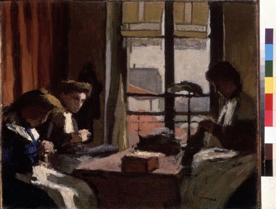 Milliners (Milliners). Maleri av Pierre Albert Marquet (1875-1947). Olje på lerret. Søn: 1901-1902. Størrelse: 50,5x61cm. Eremitasjemuseet, St. Petersburg (Sankt-Petersburg) av Albert Marquet