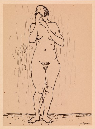 Naken kvinne står av Albert Marquet